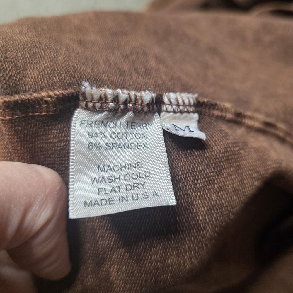 Testimony Los Angeles Brown Mineral Wash Open Cardigan Size Medium Western - Picture 7 of 11